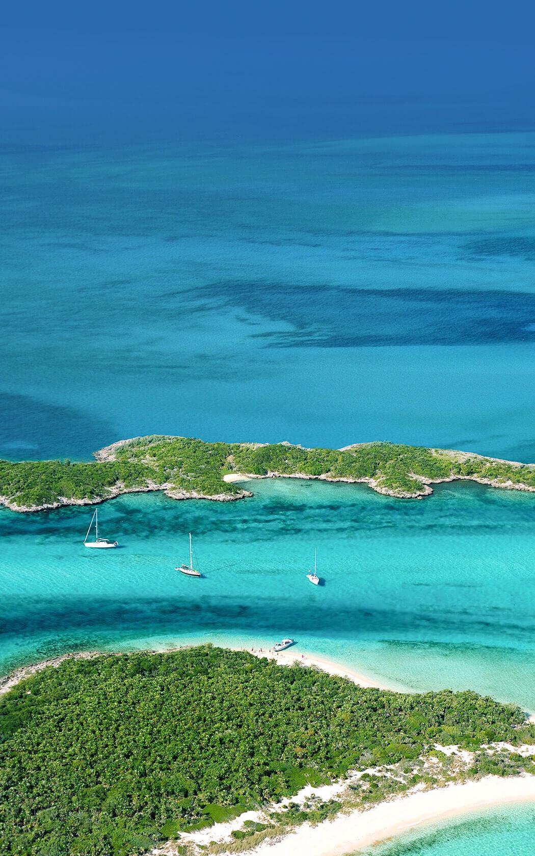 aerial view of islands