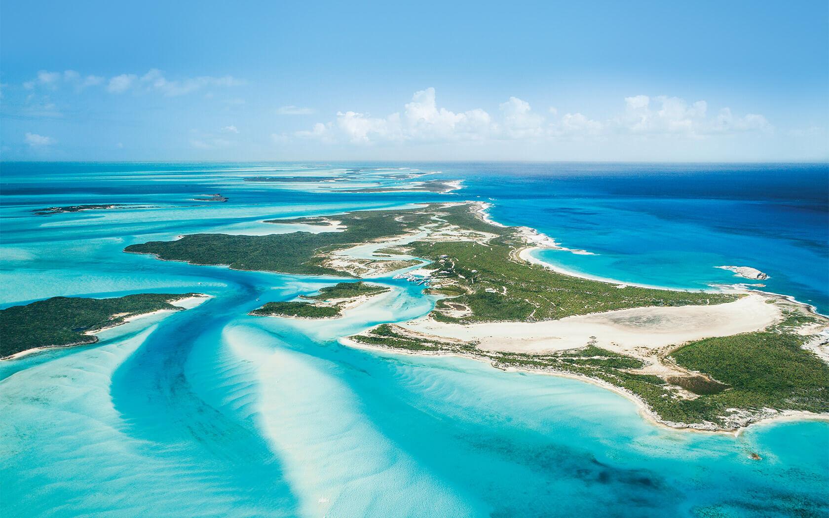 aerial view of islands