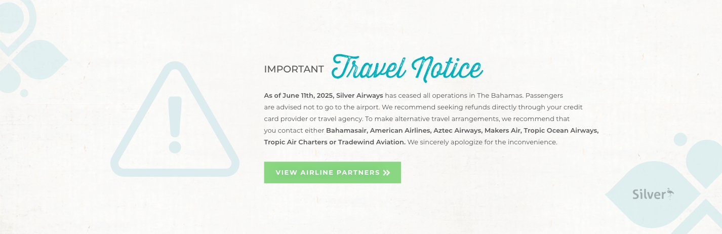 Silver Airways: Important Travel Notice