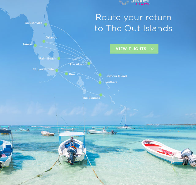 Route your return to The Out Islands View Flights